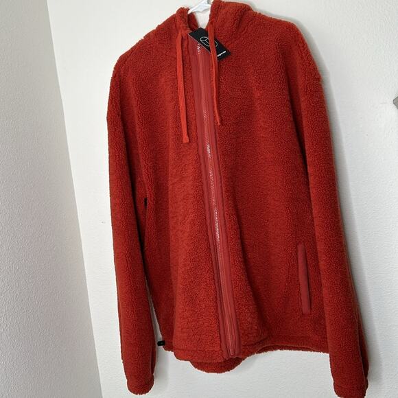 Target Men's Regular Fit Hooded Zip-Up Sweatshirt - Original Use Size XL Orange - Picture 3 of 10